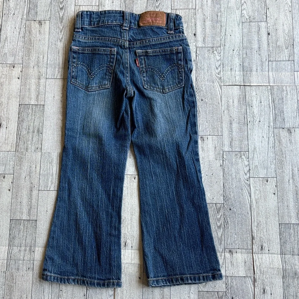 Levi’s girls jeans 517 size 5 stretch denim adjustable waistband‎ pink